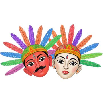 Tokoh Ondel Ondel Betawi Tradisional Dengan Hiasan Kepala Warna Warni Yang Cerah Ondel Jakarta Betawi PNG Transparan Dan Clipart Untuk Unduhan Gratis